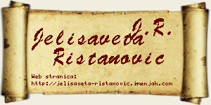 Jelisaveta Ristanović vizit kartica